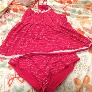 Lane Bryant valentines sleep tank and bottoms